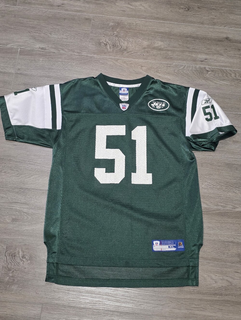 New York Jets NFL Reebok Jersey Jonathan Vilma # 51 Youth Sz XL 18-20